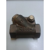 VALVULA RETENCION PARA VAPOR 45º SERIE 300 CUERPO BRONCE COLORADO ASIENTOS ACERO INOXIDABLE 1.1/2"