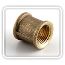 CUPLA NORMAL 1.1/4" BRONCE ROSCADO 