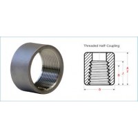 MEDIA CUPLA 2" SERIE 3000 ROSCA BSPT ACERO AL CARBONO FORJADO