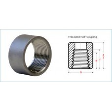 MEDIA CUPLA 4" SERIE 3000 ROSCA BSPT ACERO AL CARBONO FORJADO