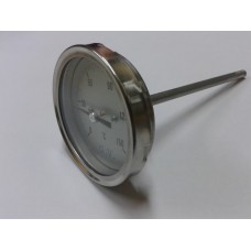 TERMOMETRO 100MM ACERO INOXIDABLE INFERIOR VAINA 150MM -50º A 50º