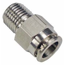 RACORD INSTANTANEO RECTO ACERO INOXIDABLE 1/2" X 10MM PARA CO2 y OTROS