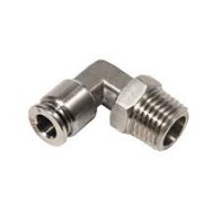 RACORD INSTANTANEO CODO ACERO INOXIDABLE 3/8" X 12MM PARA CO2 y OTROS