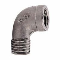 CODO ACERO INOXIDABLE 316 ROSCA BSPT 90º M-H 1/2"