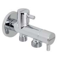 VALVULA DE ESCUADRA DOBLE REDONDA TAU 1/2X3/8 GENEBRE 3109 04